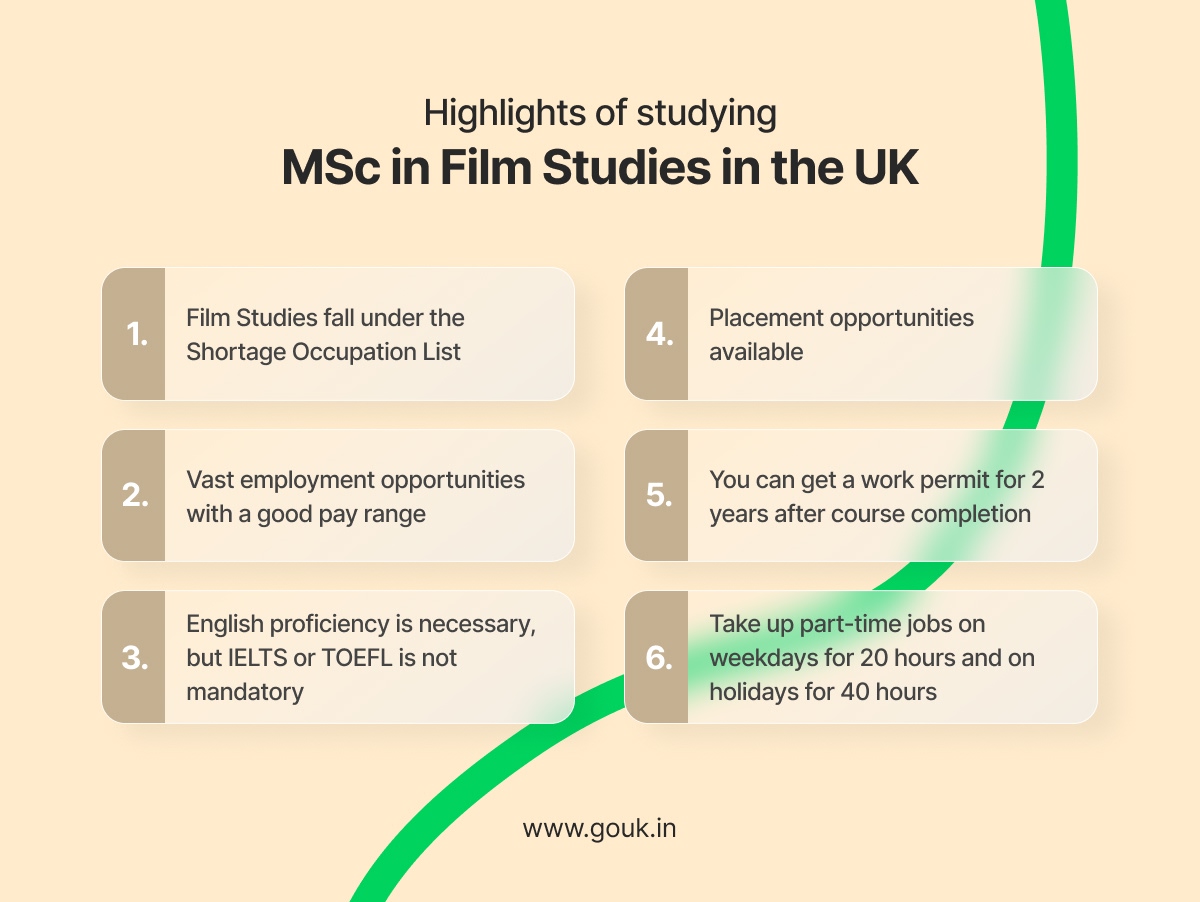 Highlights of Studying MSc in Film Studies in the UK